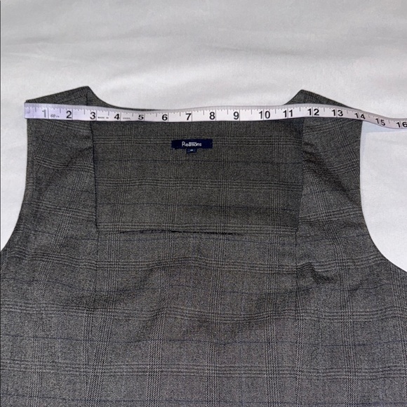 Reitmans Dress Gray Plaid Sheath Midi Square Neck Sleeveless Women’s Size 9 - Picture 9 of 13
